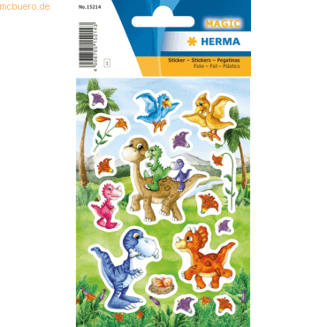 10 x HERMA Schmucketikett Magic Dinokinder 1 Blatt 10 x HERMA Schmucketikett Magic Dinokinder 1 Blatt von Herma