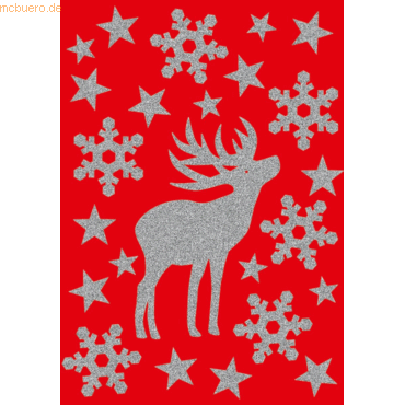 10 x HERMA Schmucketikett Magic Hirsch Glittery 10 x HERMA Schmucketikett Magic Hirsch Glittery von Herma