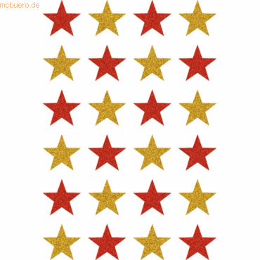 10 x HERMA Schmucketikett Magic Sterne Glittery 10 x HERMA Schmucketikett Magic Sterne Glittery von Herma