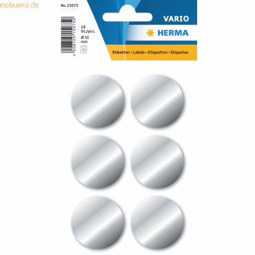 10 x HERMA Schmucketikett Silberetikett 32 mm 3 Blatt 10 x HERMA Schmucketikett Silberetikett 32 mm 3 Blatt von Herma