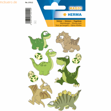 10 x HERMA Schmucketiketten Dinokinder Wackelaugen 10 x HERMA Schmucketiketten Dinokinder Wackelaugen von Herma