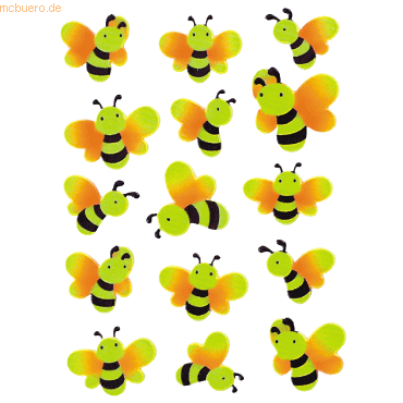 10 x HERMA Schmucketiketten Magic Bienen Neon VE=1 Blatt von Herma