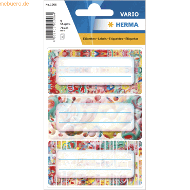 10 x HERMA Schuletiketten 76x35mm VE=3 Blatt Malerei 10 x HERMA Schuletiketten 76x35mm VE=3 Blatt Malerei von Herma