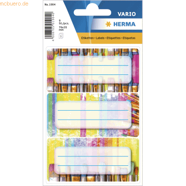 10 x HERMA Schuletiketten 76x35mm VE=3 Blatt Pinsel 10 x HERMA Schuletiketten 76x35mm VE=3 Blatt Pinsel von Herma