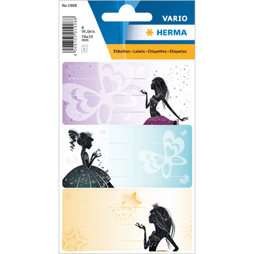10 x HERMA Schuletiketten Princess 2Bl 1Pack 10 x HERMA Schuletiketten Princess 2Bl 1Pack von Herma