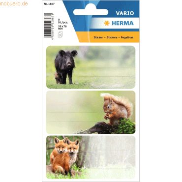 10 x HERMA Schuletiketten Waldtiere 10 x HERMA Schuletiketten Waldtiere von Herma