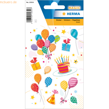 10 x HERMA Sticker Birthday Party mit glitzernden Steinen 10 x HERMA Sticker Birthday Party mit glitzernden Steinen von Herma