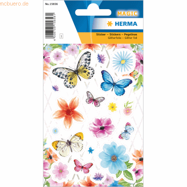 10 x HERMA Sticker Blumenparadies Glitterfolie 10 x HERMA Sticker Blumenparadies Glitterfolie von Herma