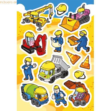 10 x HERMA Sticker Decor Baustelle VE=3 Blatt 10 x HERMA Sticker Decor Baustelle VE=3 Blatt von Herma