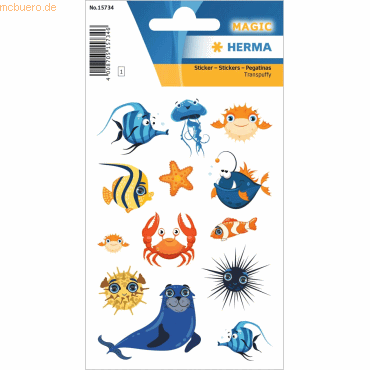 10 x HERMA Sticker Freche Meeresviecher von Herma