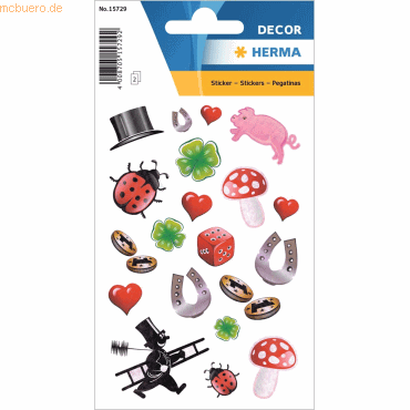 10 x HERMA Sticker Glückssymbole mit Glitter 10 x HERMA Sticker Glückssymbole mit Glitter von Herma