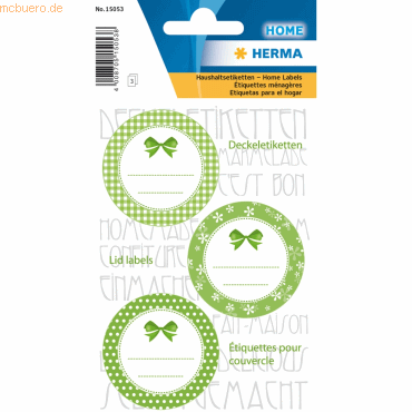10 x HERMA Sticker Home Deckeletiketten Durchmesser 44mm grün VE=3 Bla von Herma
