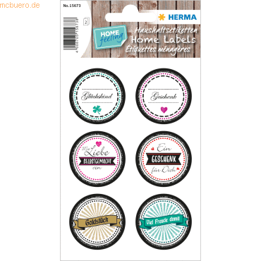 10 x HERMA Sticker Home -Glückskind- beglimmert 10 x HERMA Sticker Home -Glückskind- beglimmert von Herma