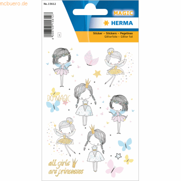 10 x HERMA Sticker Märchen Prinzessin Glitter 10 x HERMA Sticker Märchen Prinzessin Glitter von Herma