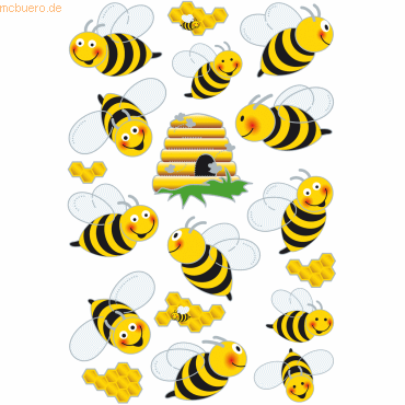 10 x HERMA Sticker Magic Bienen 3D Flügel VE=1 Blatt von Herma