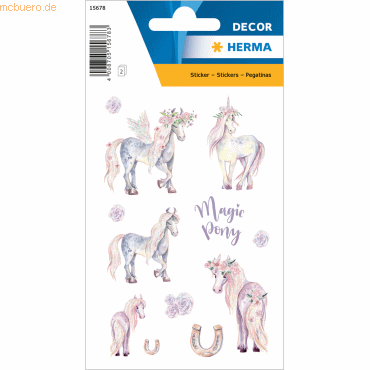 10 x HERMA Sticker Magic Pony 2 Blatt von Herma