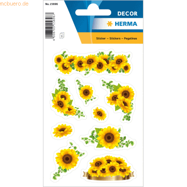 10 x HERMA Sticker Sonnenblumen von Herma