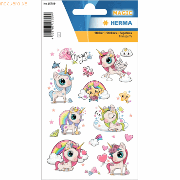 10 x HERMA Sticker Verzaubertes Einhorn 10 x HERMA Sticker Verzaubertes Einhorn von Herma