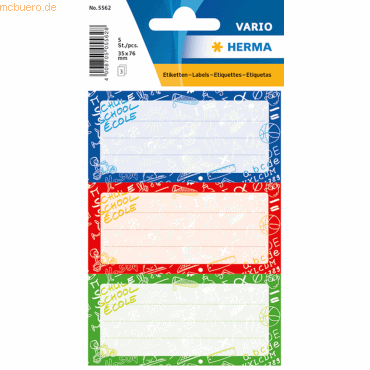 10 x Herma Buchetiketten Vario Schoolydoo 3 Blatt 3 Motive 10 x Herma Buchetiketten Vario Schoolydoo 3 Blatt 3 Motive von Herma