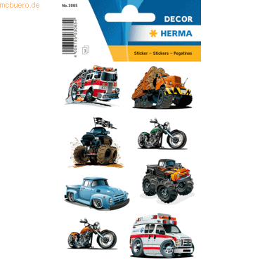 10 x Herma Schmucketiketten Decor American Cars 3 Blatt/24 Etiketten 10 x Herma Schmucketiketten Decor American Cars 3 Blatt/24 Etiketten von Herma