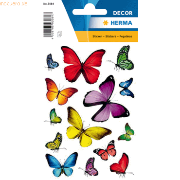 10 x Herma Schmucketiketten Dekor Schmetterlingsvielfalt 3 Blatt/42 St 10 x Herma Schmucketiketten Dekor Schmetterlingsvielfalt 3 Blatt/42 St von Herma