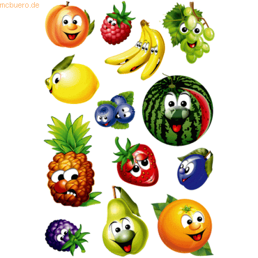 10 x Herma Schmucketiketten Magic Früchte Wackelaugen 1 Blatt 10 x Herma Schmucketiketten Magic Früchte Wackelaugen 1 Blatt von Herma