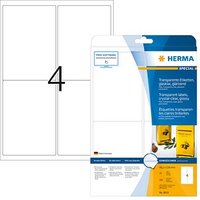 100 HERMA Folienetiketten 8019 transparent 99,1 x 139,0 mm von Herma