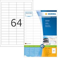 12.800 HERMA Etiketten 4607 weiß 48,3 x 16,9 mm von Herma