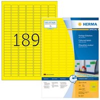 18.900 HERMA Etiketten 4237 gelb 25,4 x 10,0 mm von Herma