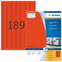 18.900 HERMA Etiketten 4238 rot 25,4 x 10,0 mm von Herma