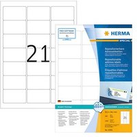 2.100 HERMA Adressetiketten 10301 weiß 63,5 x 38,1 mm von Herma