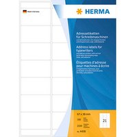 2.100 HERMA Adressetiketten 4438 weiß 67,0 x 38,0 mm von Herma