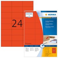 2.400 HERMA Etiketten 4407 rot 70,0 x 37,0 mm von Herma