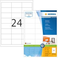 2.400 HERMA Etiketten 4670 weiß 66,0 x 33,8 mm von Herma