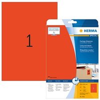 20 HERMA Etiketten 4422 rot 210,0 x 297,0 mm von Herma