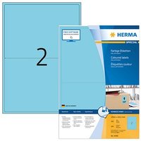 200 HERMA Etiketten 4568 blau 199,6 x 143,5 mm von Herma
