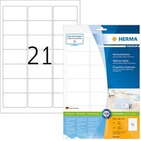 210 HERMA Adressetiketten 8632 weiß 63,5 x 38,1 mm von Herma