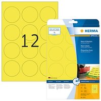 240 HERMA Etiketten 5152 gelb 60,0 x 60,0 mm von Herma