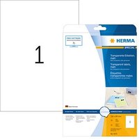 25 HERMA Folienetiketten 4375 transparent 210,0 x 297,0 mm von Herma