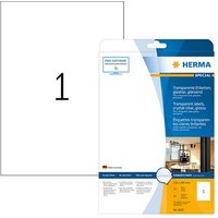 25 HERMA Folienetiketten 8020 transparent 210,0 x 297,0 mm von Herma