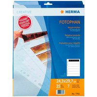 25 HERMA Fotosichthüllen Fotophan 7x5 Filmstreifen glasklar glatt 25 HERMA Fotosichthüllen Fotophan 7x5 Filmstreifen glasklar glatt von Herma