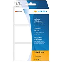 250 HERMA Adressetiketten 4301 weiß 95,0 x 48,0 mm von Herma