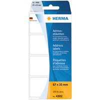 250 HERMA Adressetiketten 4302 weiß 67,0 x 35,0 mm von Herma