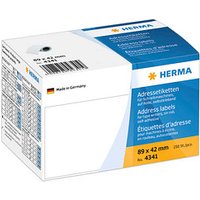 250 HERMA Adressetiketten 4341 weiß 89,0 x 42,0 mm von Herma