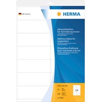 280 HERMA Adressetiketten 4442 weiß 105,0 x 42,0 mm von Herma