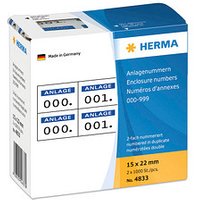 2x1.000 HERMA Klebenummern 4833 Zahlen 2x1.000 HERMA Klebenummern 4833 Zahlen von Herma