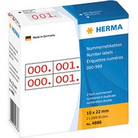 HERMA Klebenummern 4886 Zahlen 22,0 x 10,0 mm von Herma