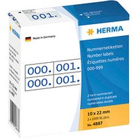 HERMA Klebenummern 4887 Zahlen, blau 22,0 x 10,0 mm, 2x1.000 Etiketten HERMA Klebenummern 4887 Zahlen, blau 22,0 x 10,0 mm, 2x1.000 Etiketten von Herma