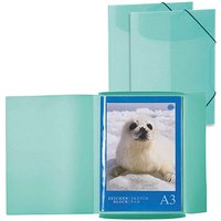 3 HERMA Zeichenmappen DIN A3 dunkelgrün transparent 3 HERMA Zeichenmappen DIN A3 dunkelgrün transparent von Herma