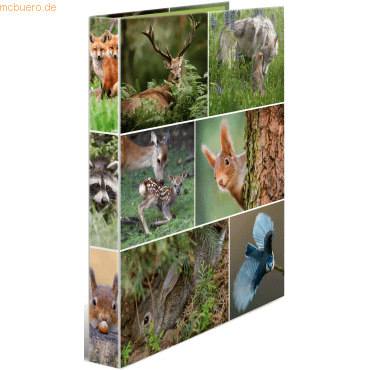 3 x HERMA Ringbuch A4 Karton 4 Ringe Waldtiere 3 x HERMA Ringbuch A4 Karton 4 Ringe Waldtiere von Herma